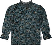 Vinrose meisjes blouse leopard pattern teal maat 146/152