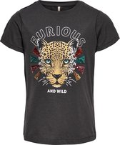 KIDS ONLY KONKITA LIFE FIT S/S LEO BOX TOP JRS Meisjes T-shirt - Maat 110/116