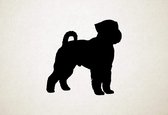 Dwergschnauzer - Silhouette hond - XS - 25x25cm - Zwart - wanddecoratie