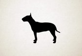 Bull Terrier - Silhouette hond - S - 45x56cm - Zwart - wanddecoratie