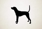 Treeing Tennessee Brindle - Silhouette hond - S - 45x49cm - Zwart - wanddecoratie