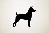 Rat Terrier - Silhouette hond - XS - 25x26cm - Zwart - wanddecoratie
