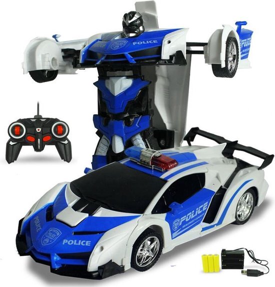 Rc Transformer auto – Speelgoed auto met afstandsbediening – Auto speelgoed jongens  - Bestuurbare auto - Tiekydo