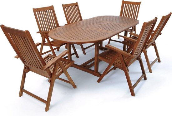 Casaria Zitgroep Vanamo - 7 Delig FSC®-Gecertificeerd - Eucalyptushout