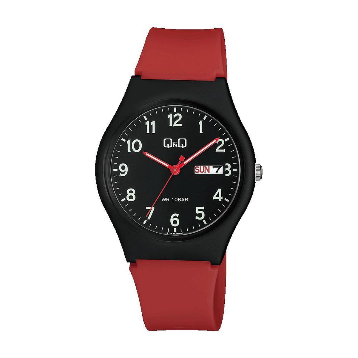 Mooi horloge rood A212J009Y