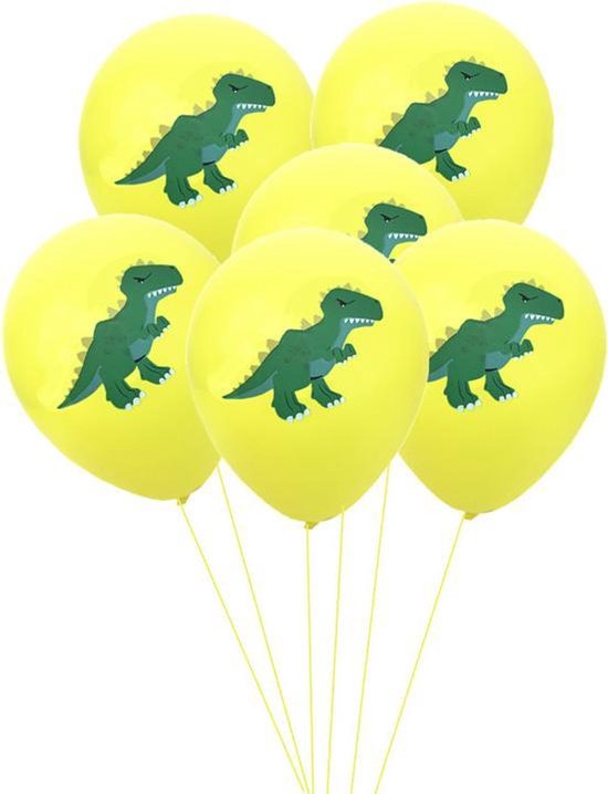 Dinosaurus - Ballonnen - kinderfeestje - set van 6 - feest - partijtje - versiering