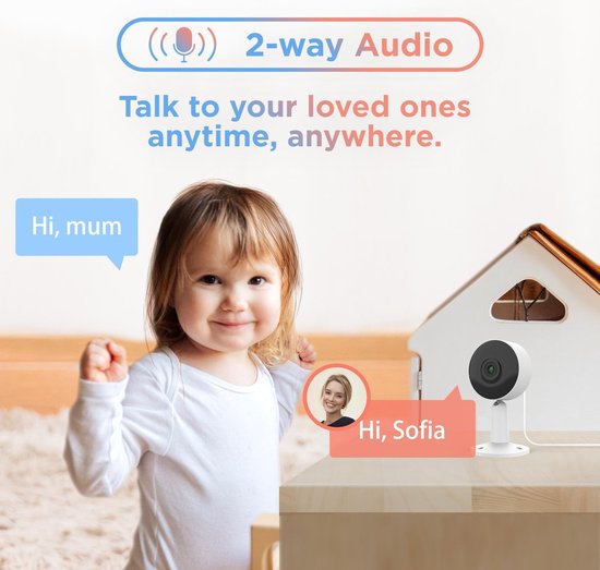 Laxihub M4 - Beveiligingscamera - Indoor Wi-Fi Camera- 32 GB SD-kaart - Full HD van Laxihub — afbeelding 5
