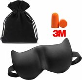Lopoleis Slaapmasker – Oogmasker – Slaap Oordopjes – 3D – 100% verduisterend – Slaap – Masker – Cadeau – Zwart