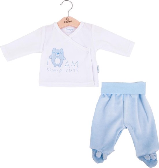 Babybol 2-delige pyjama met voetjes, zacht fluweel