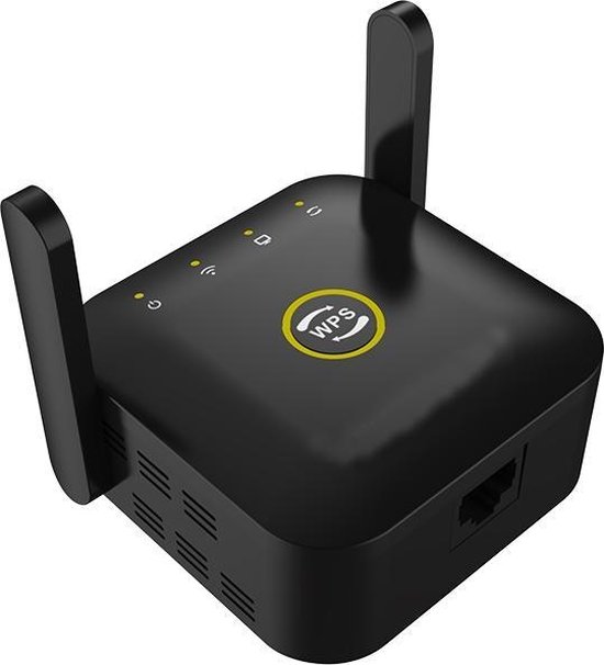 WiFi Versterker stopcontact - Zwart- Antenne - Wifi Repeater - 300Mbps - Draadloos -... bol.com