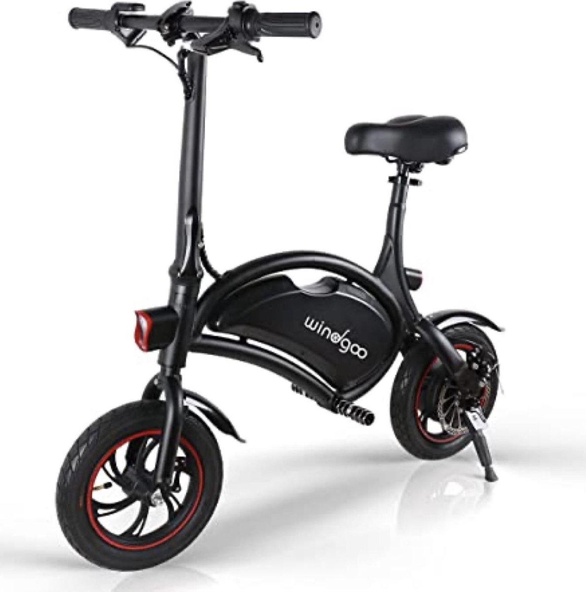 MoovWay B3 Elektrische fiets, Elektrische step met zadel voor volwassenen. Snel opvouwbaar, 350 watt motor, Max. Snelheid 25 km/u, Cruise control met 12'' Inch Luchtbanden - Wind-goo