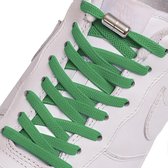 Elastische veters met sluiting groen - platte schoenveters - kinderen / volwassenen/ unisex