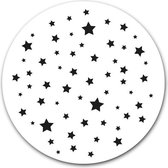Tuincirkel Sterretjes - WallCatcher | Tuinposter rond 120 cm | Buiten muurcirkel Stars