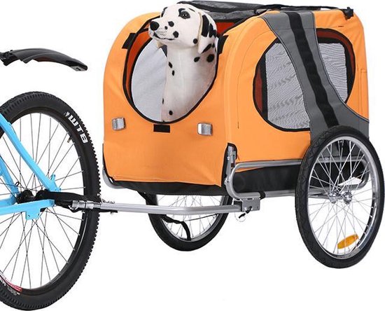 Topmast Remorque à vélo pour chien - Remorque à vélo Medium Orange