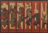 Naruto Run Jiraya Anime Vintage Poster 51x35cm.