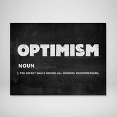 DEVICI Motiverende Wanddecoratie - Muurdecoratie - Optimism - Canvas Wall Art Ingelijste Wanddecoratie Kantoor Ingelijste Kunstposters & Kunstprints