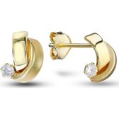 Favs dames  14 karaat goud 2 Zirconia One Size 86865785