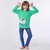 Woody pyjama jongens - ijsbeer - groen - 212-1-PLU-S/747 - maat 128