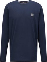 Hugo Boss - T-shirt Longsleeve Tacks Donkerblauw - XL - Regular-fit