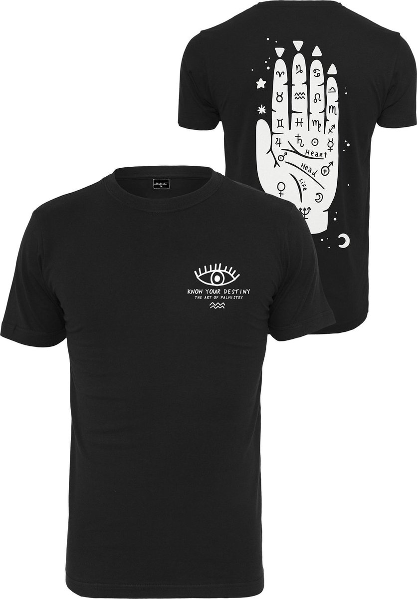 Heren T-Shirt Streetwear Urban Know Your Destiny Tee Zwart