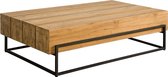 Salontafel | massa | gerecycled teakhout | naturel | 135 x 87 x 38(h) cm