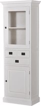 Vitrinekast - lisa - vitrine 2 deurs 3 laden (uitlopend) - wit - 0x70x200