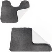 Nevana Badmat Set met Toiletmat - Douchemat - Bad/ WC Mat - Anti-slip - Water Absorberend - 80x50cm/ 50x40cm