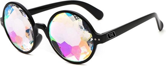 innovatie Hysterisch Gezichtsvermogen Kaleidoscoop bril/caleidoscoop bril/kaleidoscope glasses/toverkijker/space  bril - zwart | bol.com
