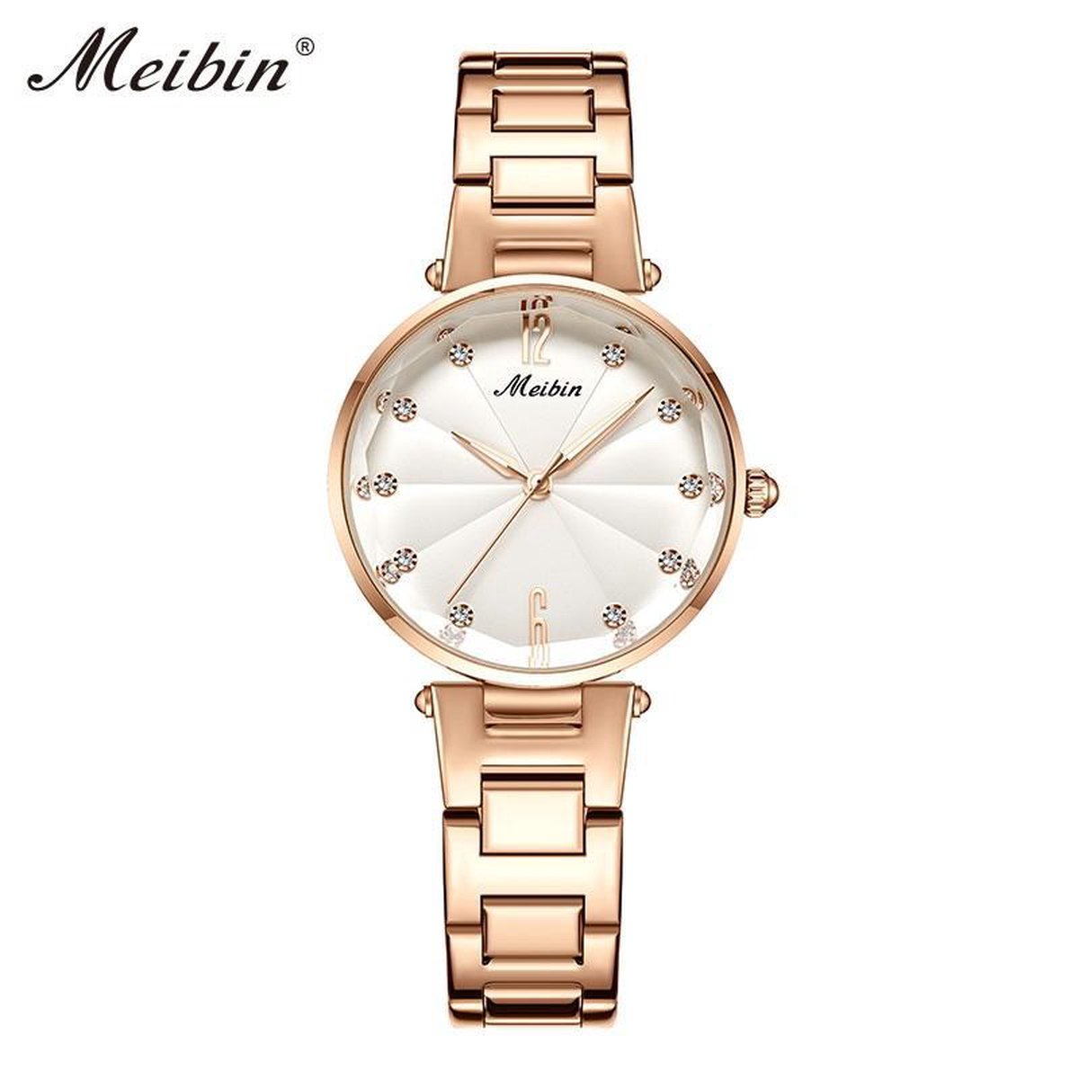 Longbo - Meibin - Dames Horloge - Rosé/Wit - 31mm (Productvideo)