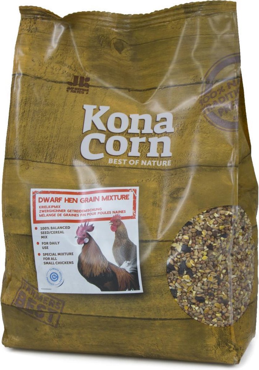 Pluimveevoer 18 kg | Konacorn Dwerg Hen Granen Mix