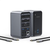 15-in-1 USB-C hub - USB-C, 100W PD, 4K HDMI @60Hz, VGA, USB 3.0, 3.5mm jack - Sky Grey