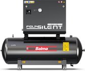 Balma LN NS39/270T5.5 - Geluidgedempte industriële zuigercompressor op ketel van 270 liter -  5.5 pk/4kW – 570 ltr/min – 270 liter tank - 10 bar - 2 cilinder 2 traps - heavy duty –  Compresso