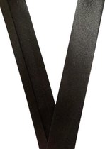 Biaisband zwart - satijn 20mm - rol van 20 meter