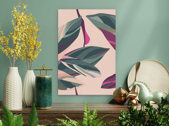 Artaza Toile Peinture Bloem - Fleurs - Abstrait - 20x30 - Klein - Tableau sur Toile - Impression sur Toile