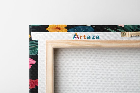 Artaza Peinture sur toile dessinée Fleurs tropicales – Abstrait – 40 x 60 – Photo sur toile – Impression sur toile