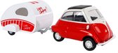Welly Auto Bmw Isetta 18,5 Cm Staal Rood/wit 2-delig
