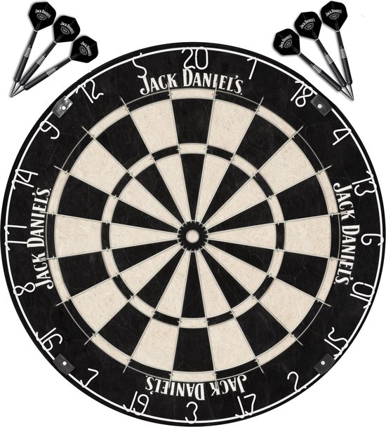 Thumbnail van een extra afbeelding van het spel ABC Darts - Dartbord Jack Daniels met 2 Sets Dartpijlen