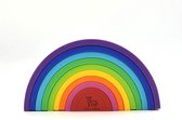 Ted & Fred siliconen regenboog |multi color | stapeltoren | speelgoed |open ended play | BPA vrij
