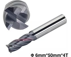 Vingerfrees – Frees – VHM Schachtfrees – 4-snijkanten – AlTiN coating – ø 6mm