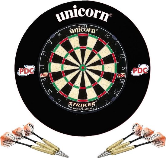 Unicorn - Striker Home Dart Set - Cible de fléchettes avec anneau de  protection et 2... | bol