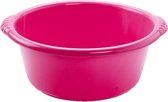 Kunststof teiltje/afwasbak rond 25 liter roze - Afmetingen 54 x 51 x 21 cm - Huishouden