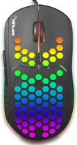 Inca IMG-346 Honeycomb Professional Gaming Mouse/Muis DPI: 6400 6 Different Lighting Modes