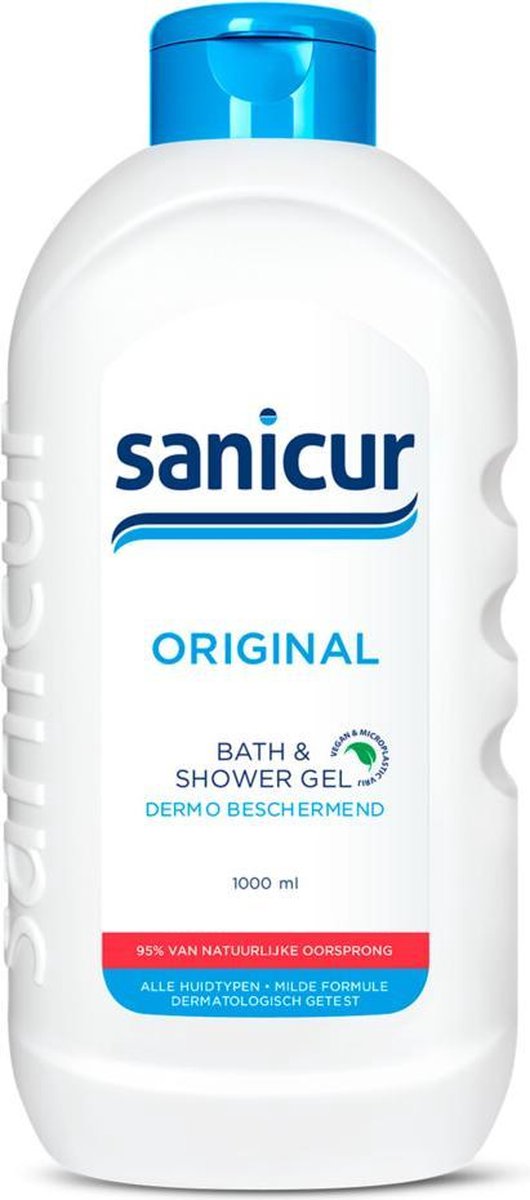 4x Sanicur Bad en Douchegel Original 1000 ml