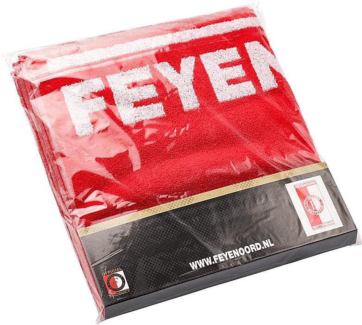Feyenoord Handdoek, rood, 100x50cm