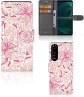Telefoon Hoesje Sony Xperia 5III Magnet Case Pink Flowers
