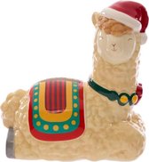 Alpaca Lama keramiek spaarpot. Kerst cadeau