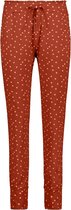 Cyell ART OF DOT dames pyjamabroek lang - roestbruin met dots - Maat 44 Roestbruin met dots maat 44 (XXL)