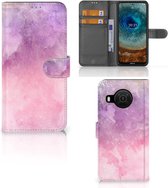 Telefoonhoesje Nokia X10 | Nokia X20 Flipcase Pink Purple Paint