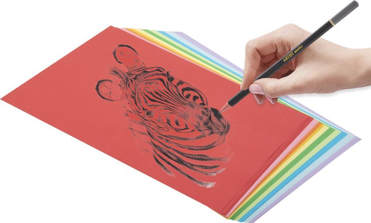 Gekleurd Papier A4 100pcs - 80grams - Knutselpapier A4 Kinderen - Vouwpapier — afbeelding 6