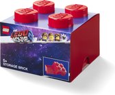 LEGO Movie 2 - Brick 4 Opbergbox - Rood - 6L - 25 x 25 x 18cm